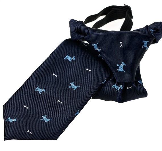 Cravate Enfant Chiots Bleu Marine