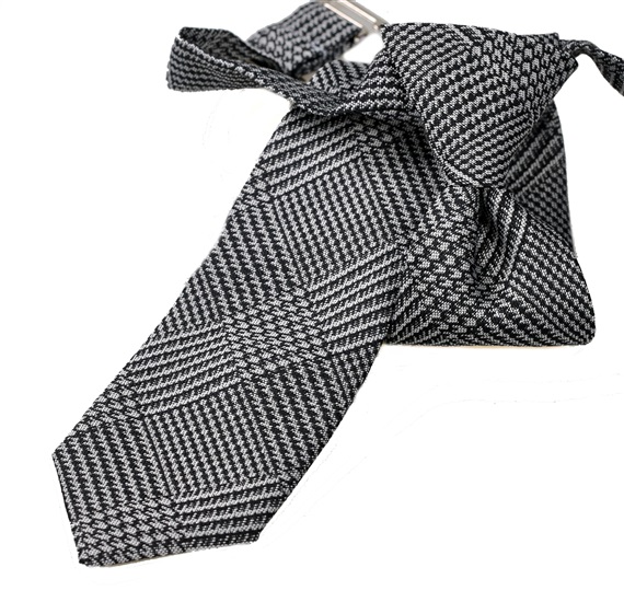 Cravate Enfant Prince de Galles Gris et Noir