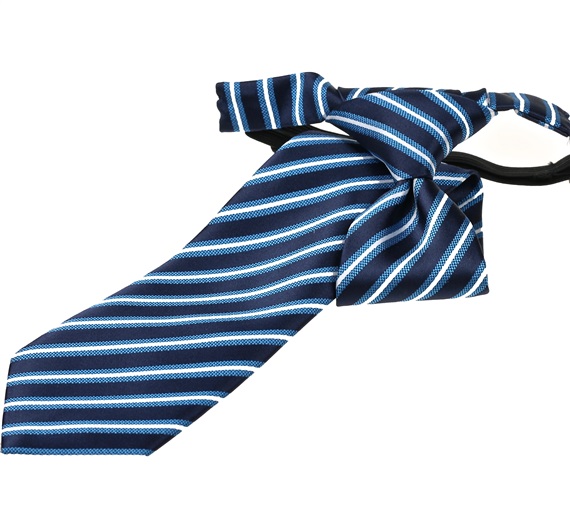 Cravate Enfant Rayures Bleu Marine