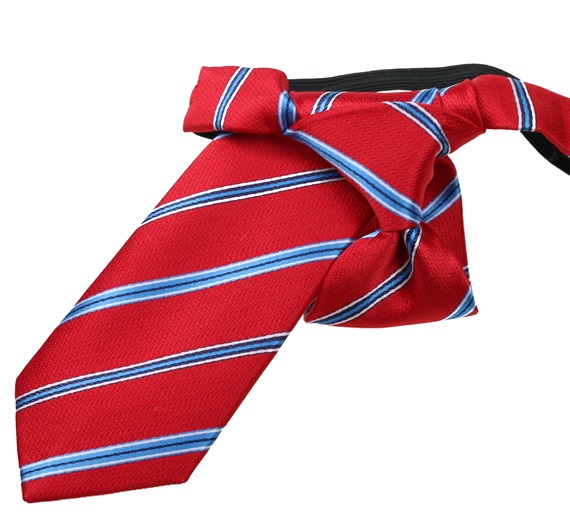 Cravate Enfant Rayures Rouge et Bleu