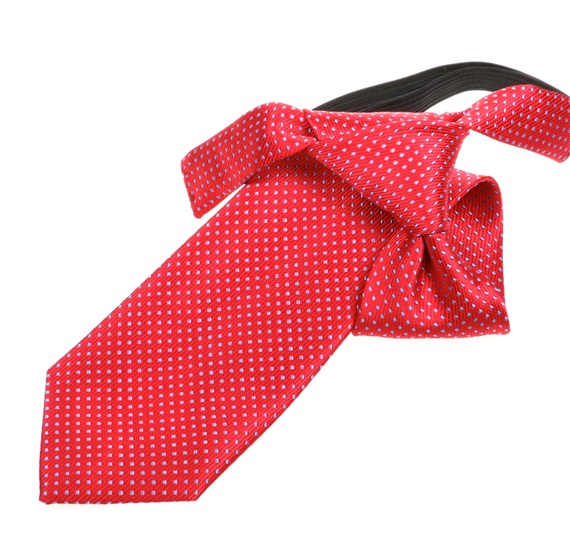 Cravate Enfant Rouge à Pois Bleus