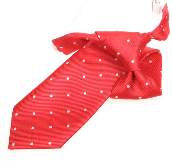 Cravate Enfant Rouge à Pois Blancs