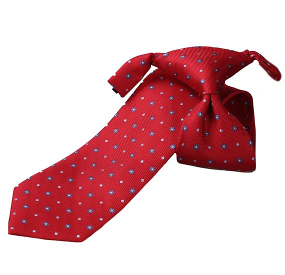 Cravate Enfant Rouge Fleurs