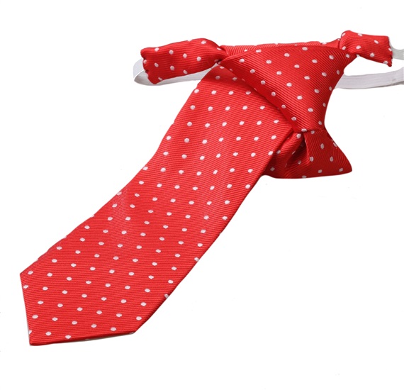 Corbata Niño Roja Lunares Blancos