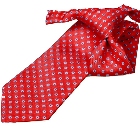 Cravate Enfant Rouge Pois Bleus