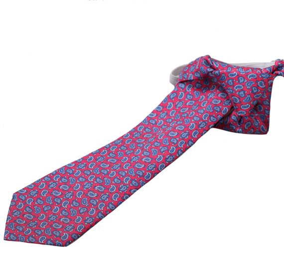 Cravate Enfant en Soie Rouge Paisley