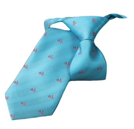 Cravate Enfant Soie Turquoise Vespas