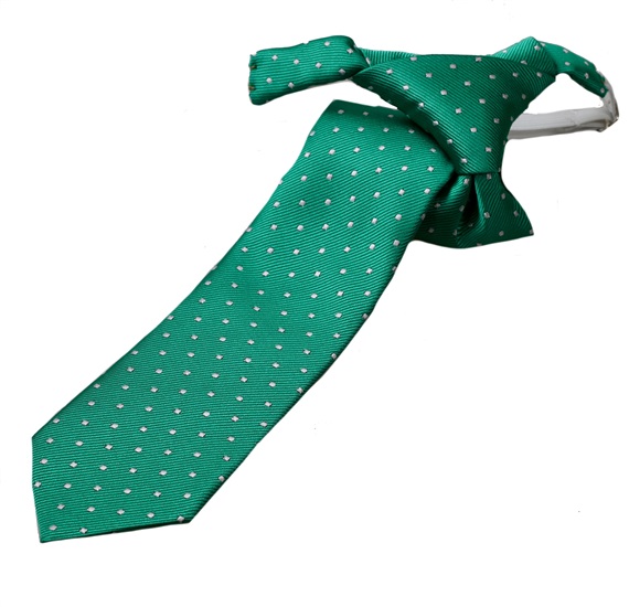 Cravate Enfant Verte à Pois Blancs