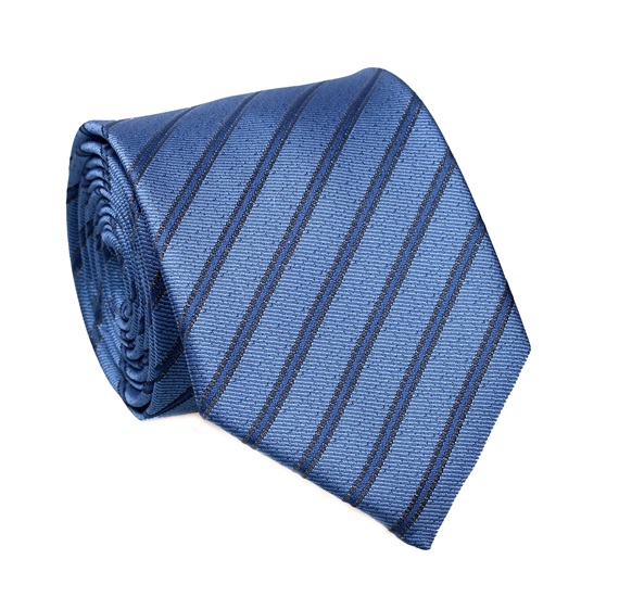 Cravate à Rayures Bleues