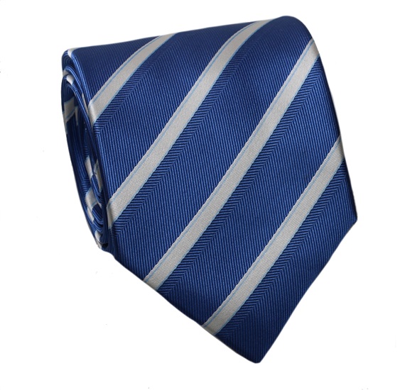 Cravate Rayures Bleu Royal