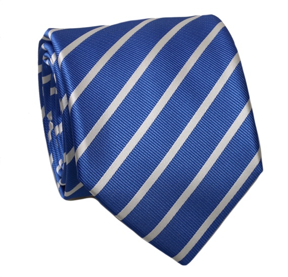 Cravate Rayures Bleu Royal