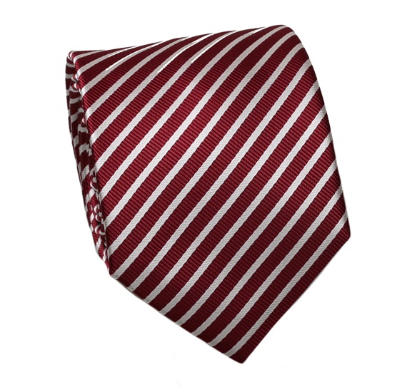 Cravate Rayures Bordeaux