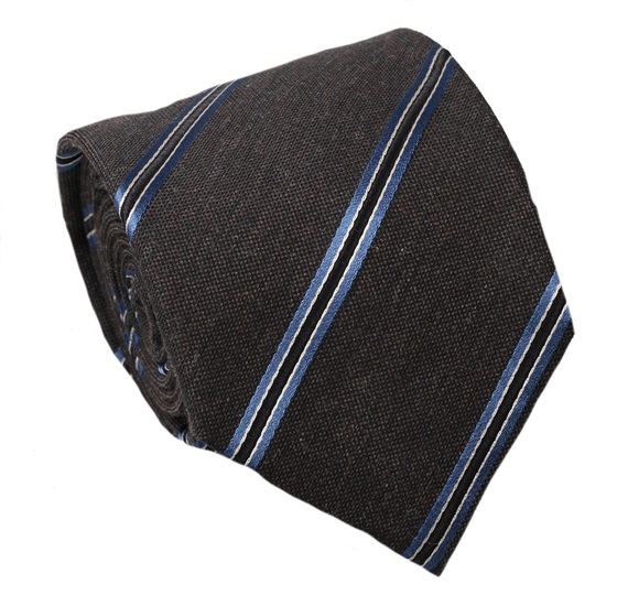 Cravate Rayures Marron
