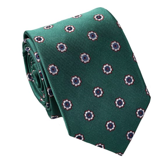 Cravate en Soie Vert Design Florence