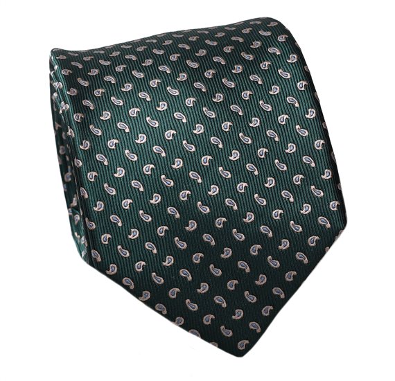Cravate Vert Foncé Paisley