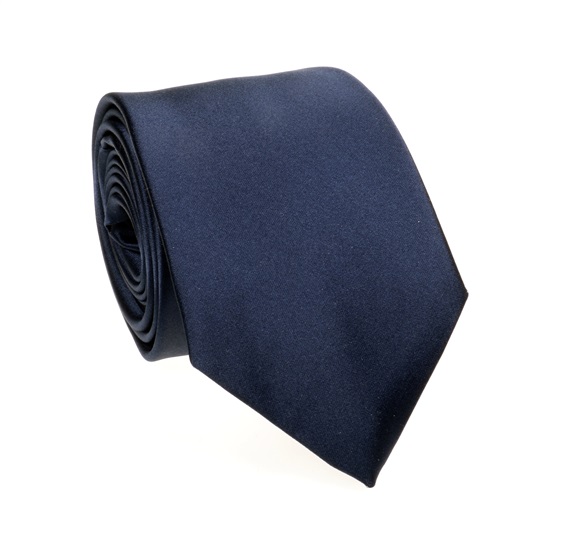 Cravate et Mouchoir Bleu Marine