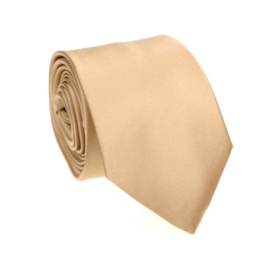 Cravate et Mouchoir Beige