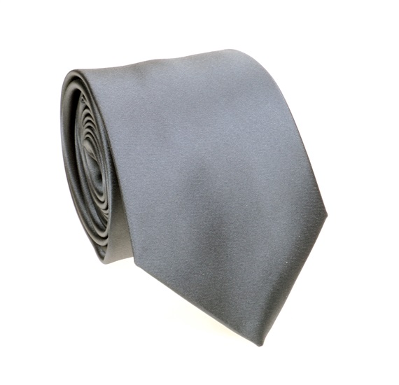 Cravate et Mouchoir Gris Foncé