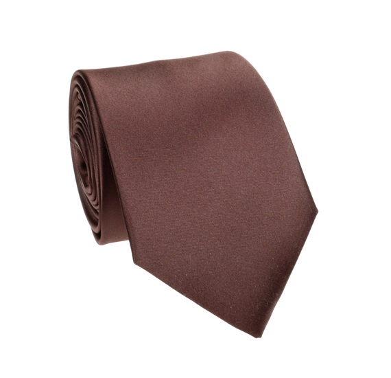 Cravate et Mouchoir Marron Foncé