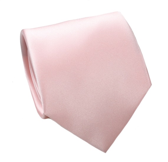Cravate et Mouchoir Rose Pâle