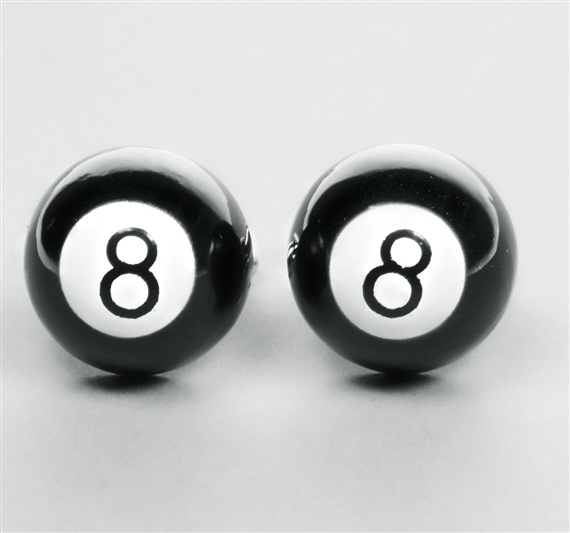 Boutons de Manchette Boule de Billard Noire