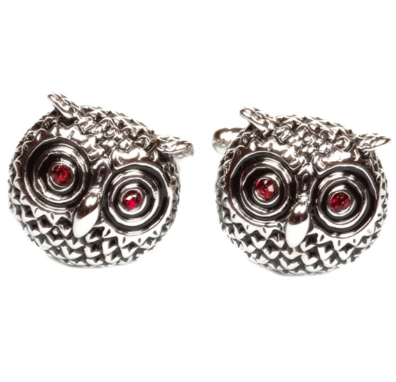 Boutons de Manchette Chouette porte-bonheur