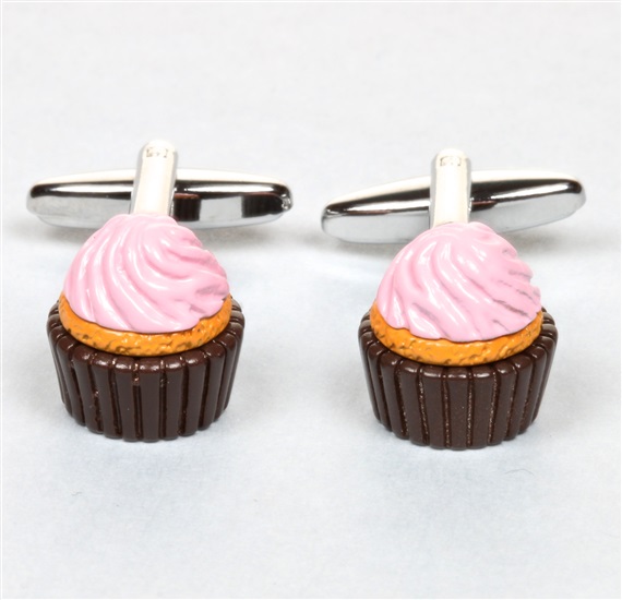 Boutons de Manchette Cupcake Rose