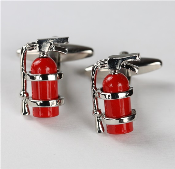 Boutons de Manchette Extincteur Rouge