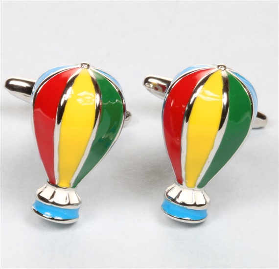Boutons de Manchette Globe Rouge et Vert