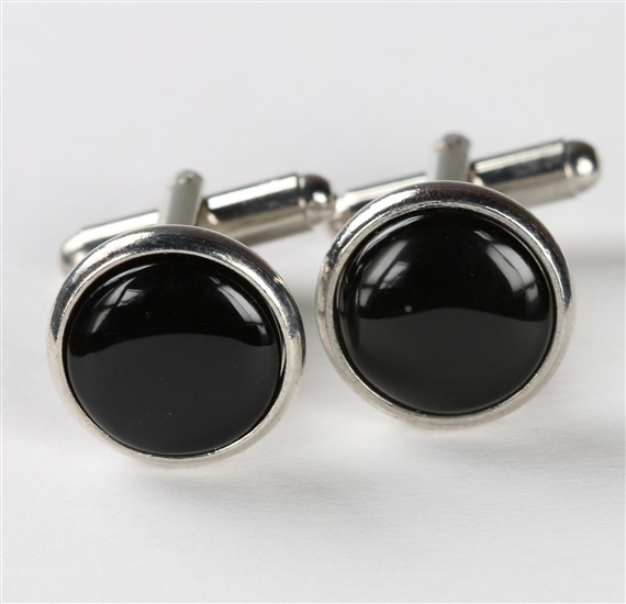 Boutons de Manchette en Onyx Noir