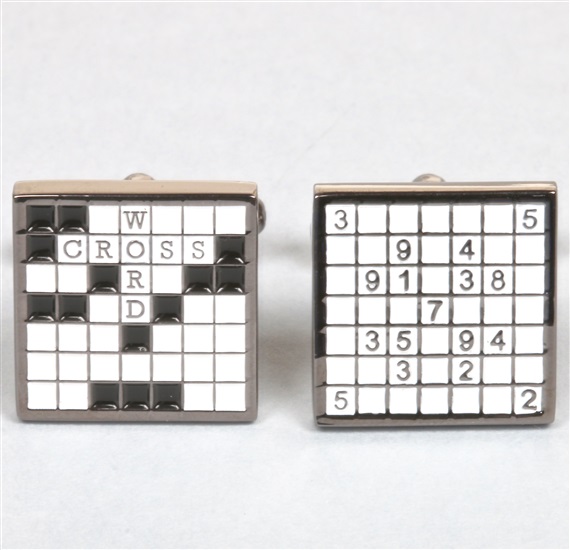 Boutons de Manchette Sudoku et Mots Croisés