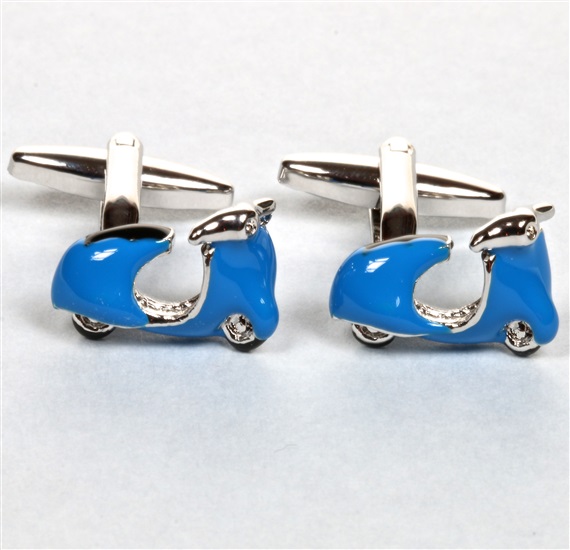 Boutons de Manchette Vespa Bleu