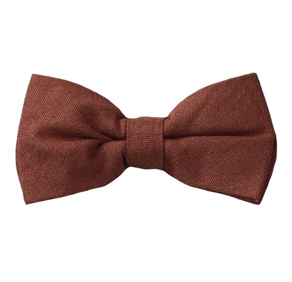 Noeud Papillon en Coton Marron