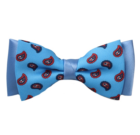 Noeud Papillon Bleu Ciel Cachemire