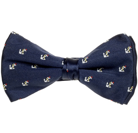 Noeud Papillon Bleu Marine Ancres