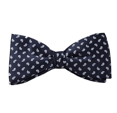 Noeud Papillon Bleu Marine Cachemire Ciel