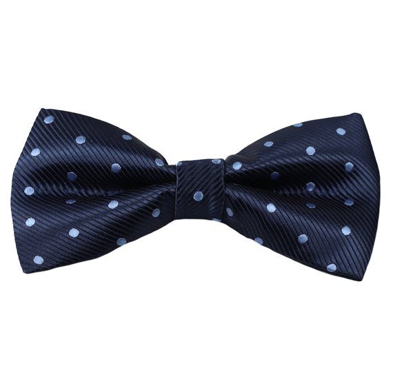 Noeud Papillon Bleu Marine Pois Célestes