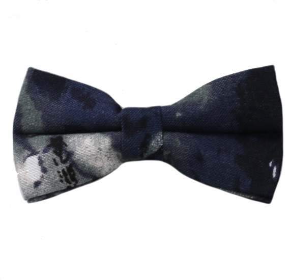 Noeud Papillon Bleu et Gris