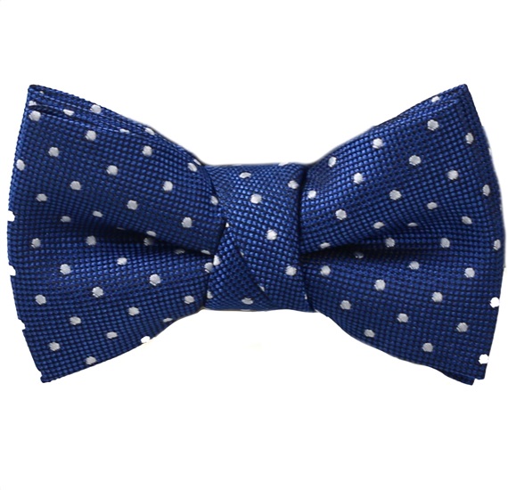 Noeud Papillon Bébé Bleu Ciel à Pois Blancs