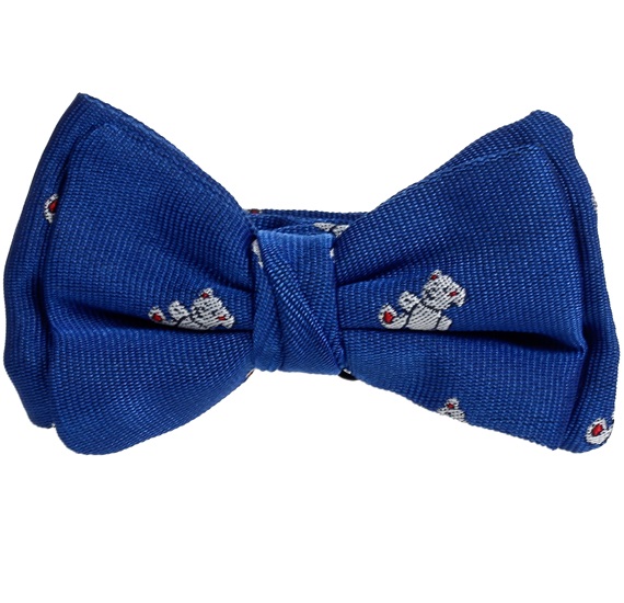 Noeud Papillon Bébé Bleu Ciel avec Ours Blancs