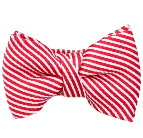 Noeud Papillon Bébé Rayures Rouges et Blanches