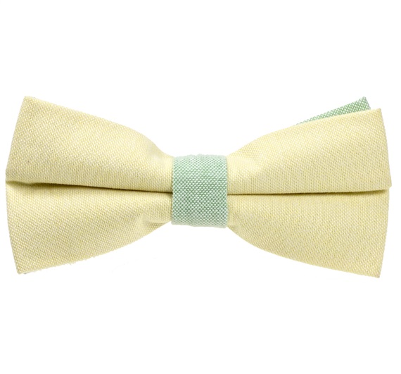 Noeud Papillon Bicolore Jaune et Vert