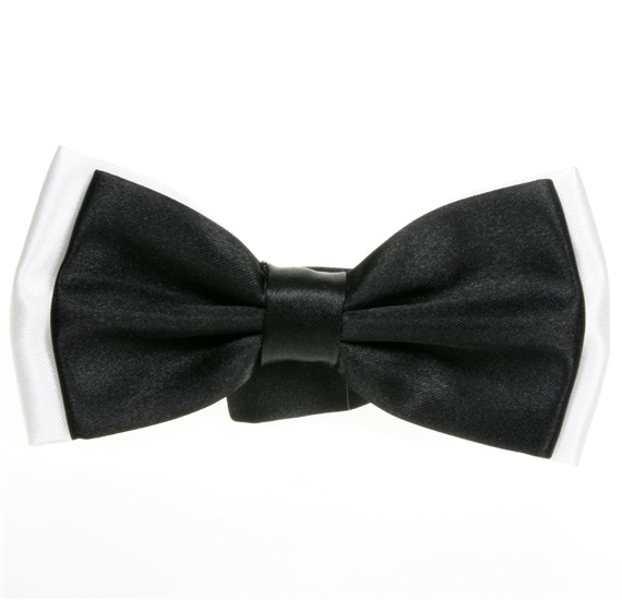 Noeud Papillon Bicolore Blanc et Noir