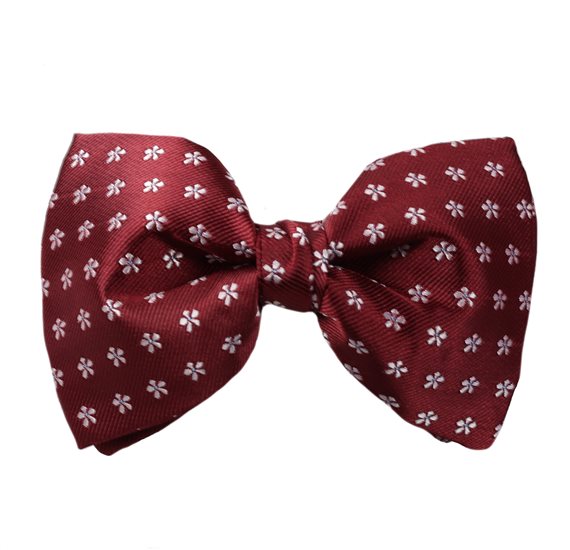 Noeud Papillon Bordeaux Marguerites