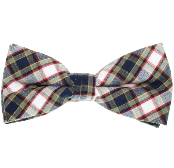 Noeud Papillon Carreaux Bleu Marine et Vert
