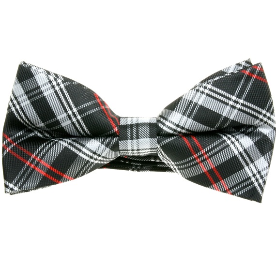 Papillon Carreaux Écossais Rouge et Noir