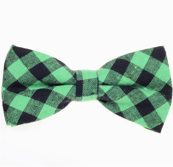 Noeud Papillon Vichy Vert et Noir