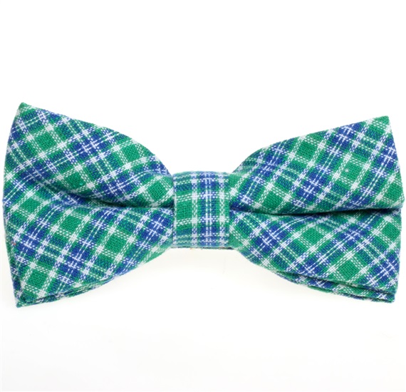 Noeud Papillon à Carreaux Écossais Vert et Bleu