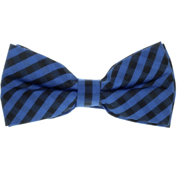 Noeud Papillon Vichy Bleu Ciel et Noir
