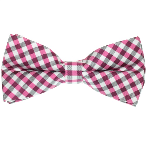 Noeud Papillon Vichy Fuchsia, Blancs et Noirs